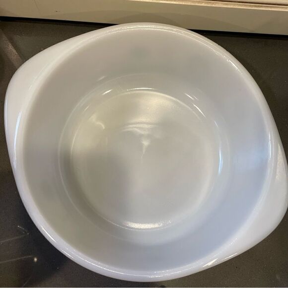 Vintage Glasbake Green Daisy Casserole Dish wLid, Milk Glass - Picture 4 of 4